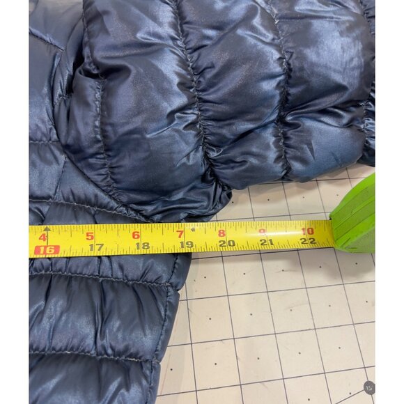 Michael Kors Women's Packable Down Puffer Jacket Navy Blue Gold Accents Sz. M - Picture 10 of 14